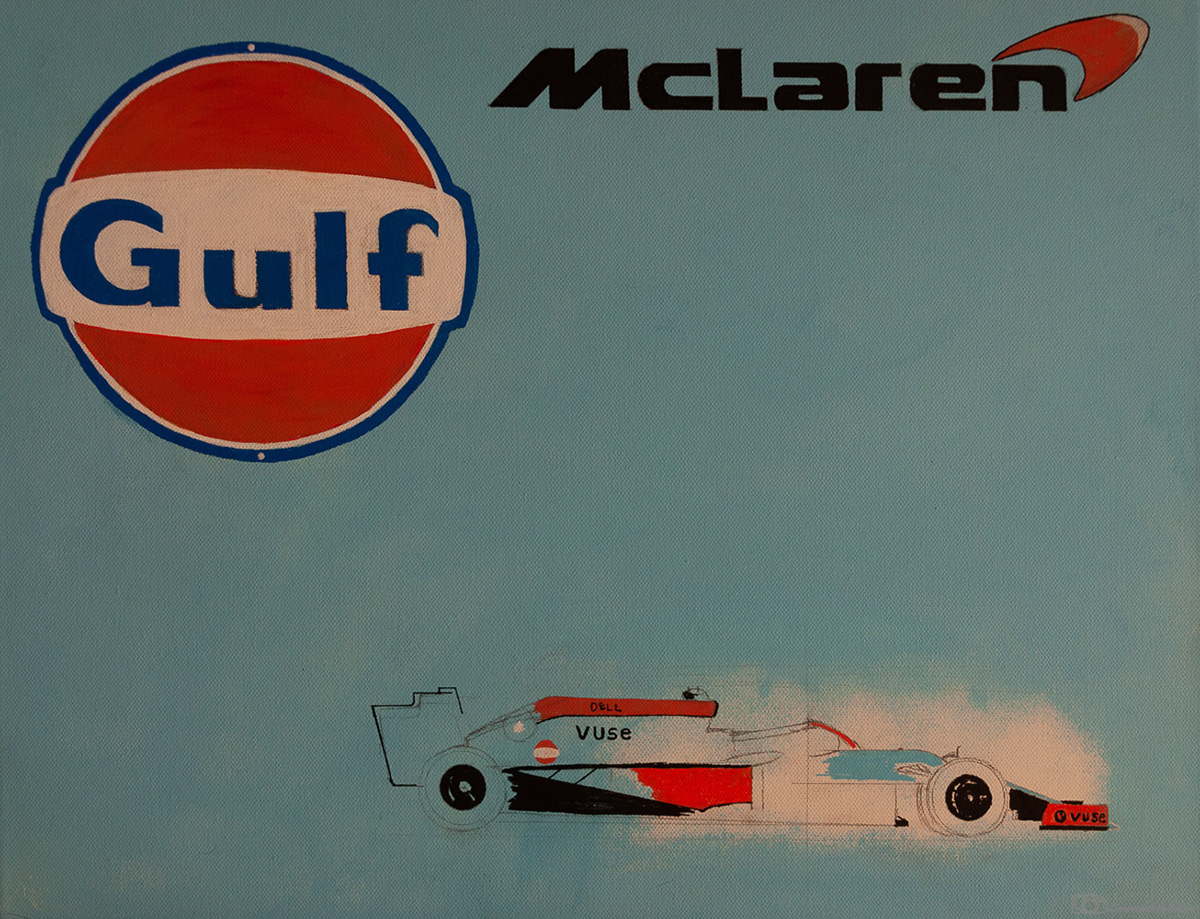 peinture de la Mc Laren f1 Gulf Monaco 2021