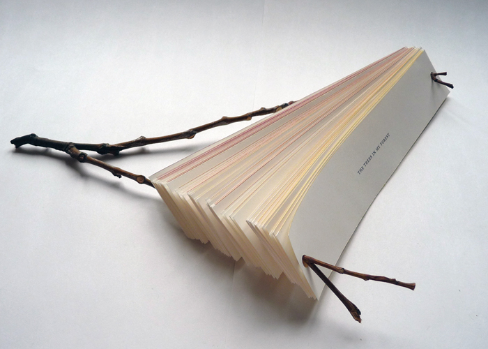 book print paper sculpture branch Tree 