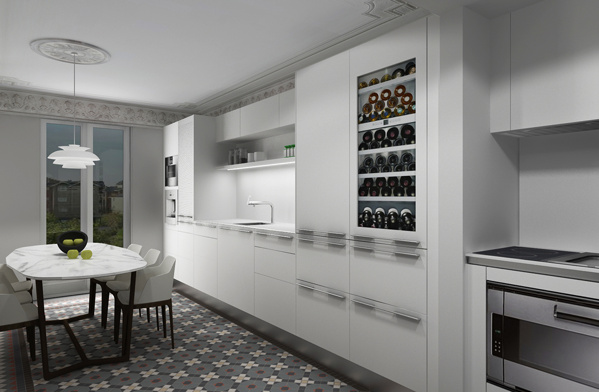 bulthaup 3D Render rendering kitchen modeling