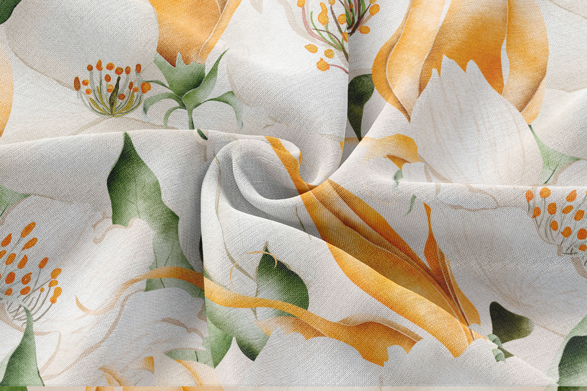 Jasmine seamless pattern watercolor wallpaper background Digital Art  ILLUSTRATION  Procreate Ylang Ylang