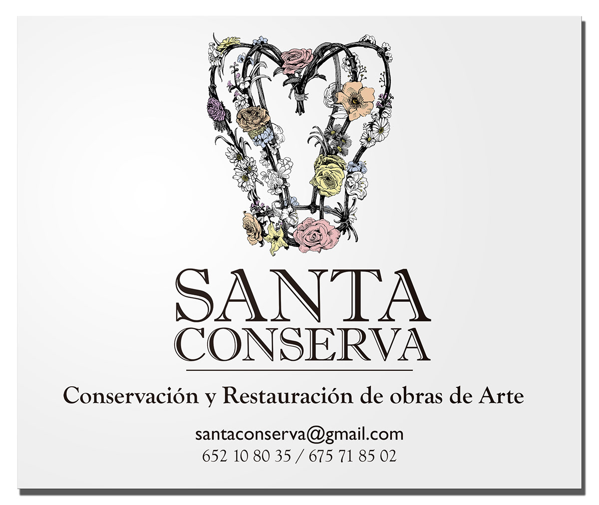 santa conserva conservation restoration business card sign poster print
