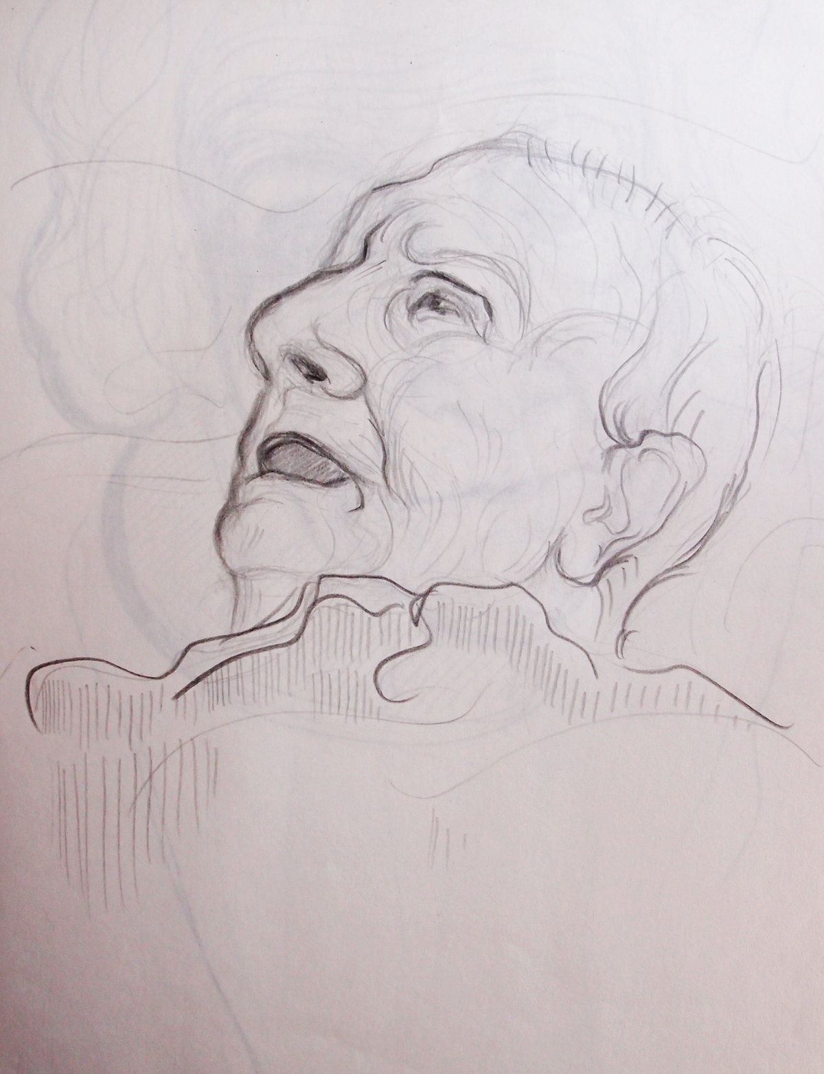 sketch figure man woman old