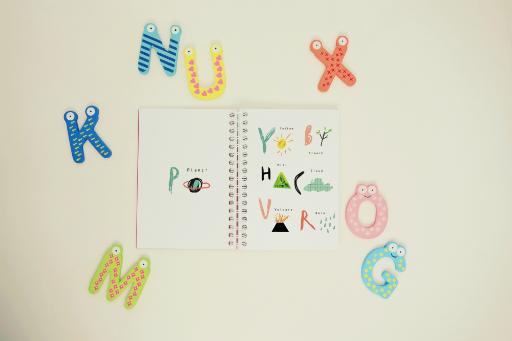 educational font alphabet Preschool read study vector letter kids ABC forest english school