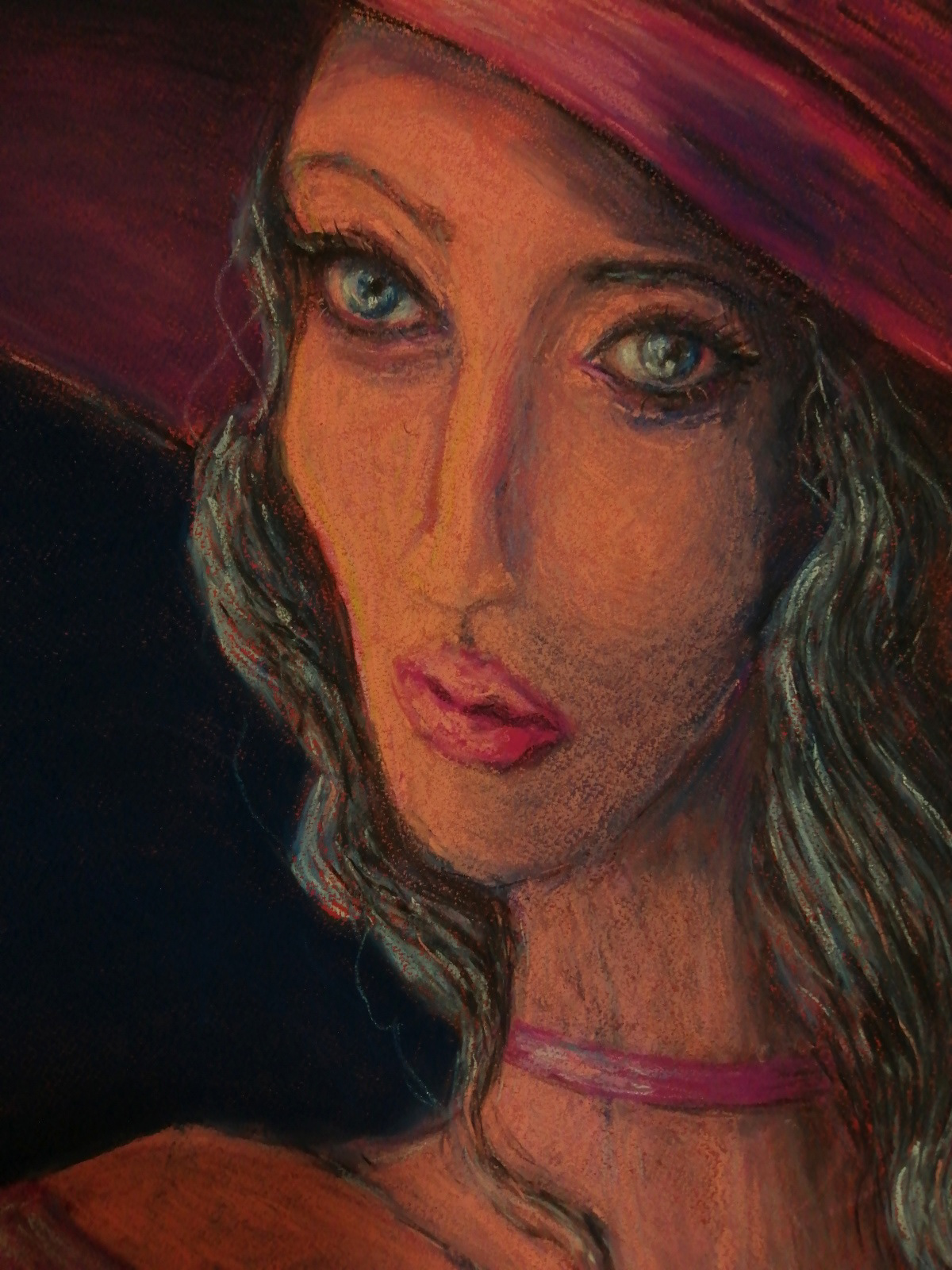 painting   Drawing  artwork art portrait woman beauty pastel girl Pastels