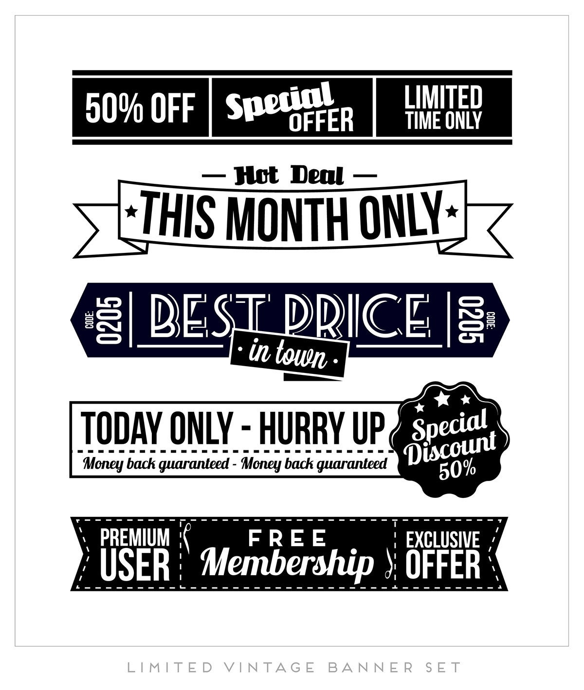 typographic discount business Promotion vintage Retro hundred shop Quality buy offer new emblem sticker