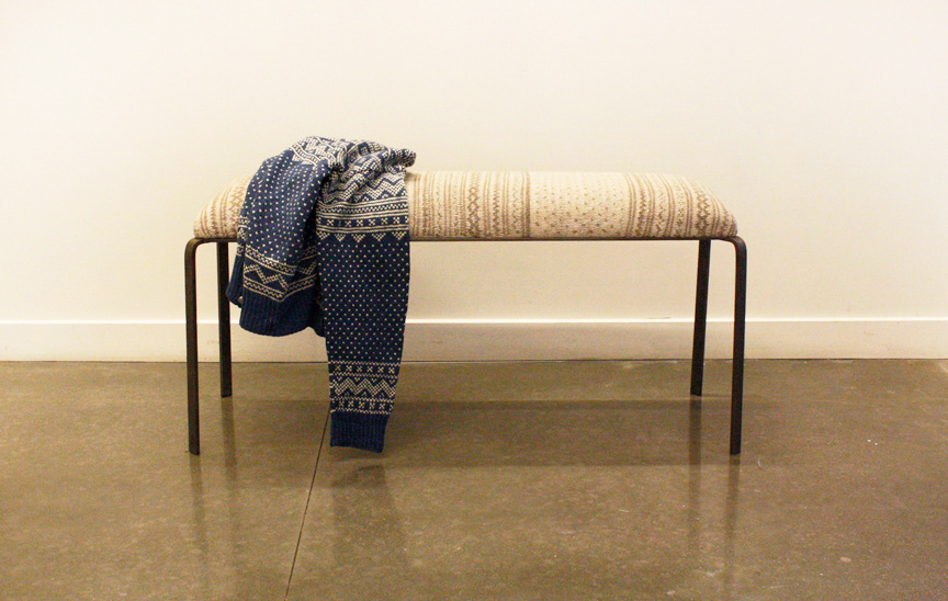 setesdal bench knit upholstery knitting norwegian