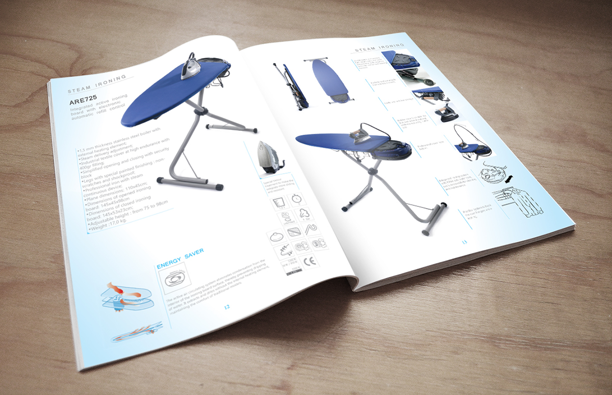 Layout magazine products print graphic