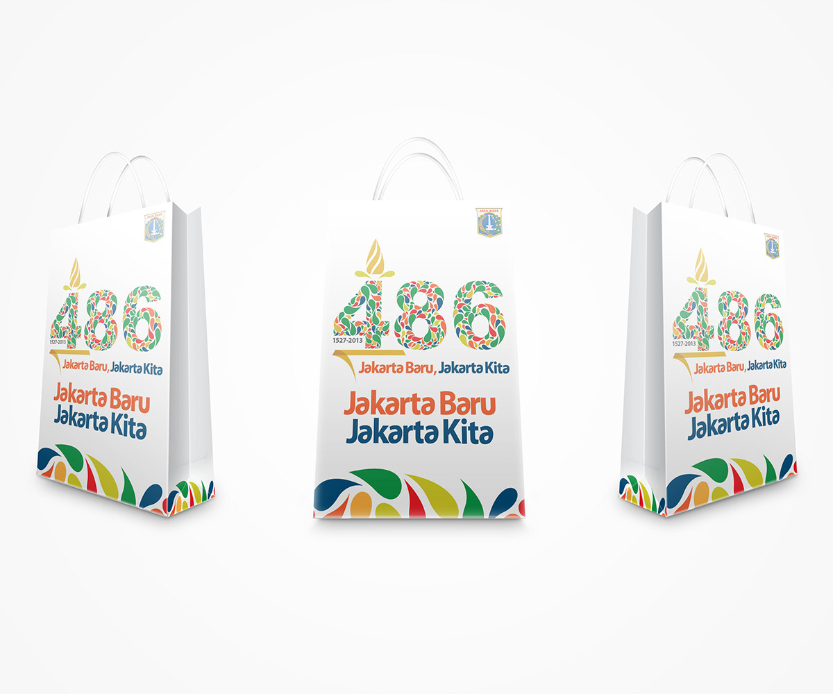 486 Jakarta City Jakarta City Anniversary goodie bag CD cover bussiness card cover letter polo shirt poster X Banner hat billboard