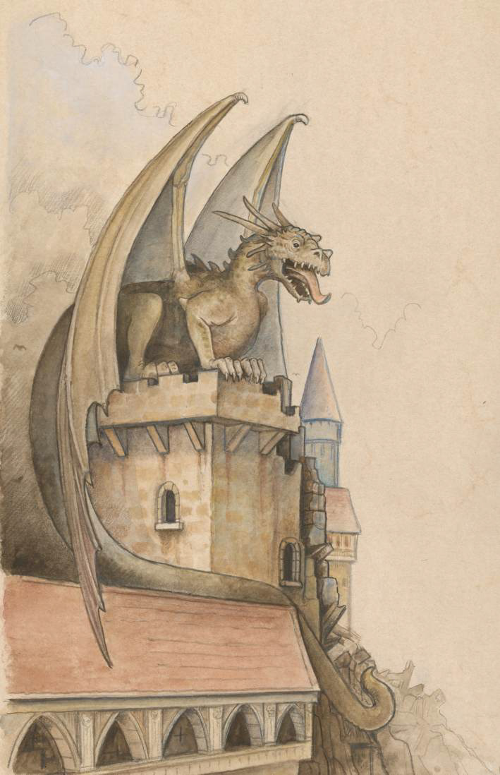 Fantasy Dragon  Cover Book traditonell