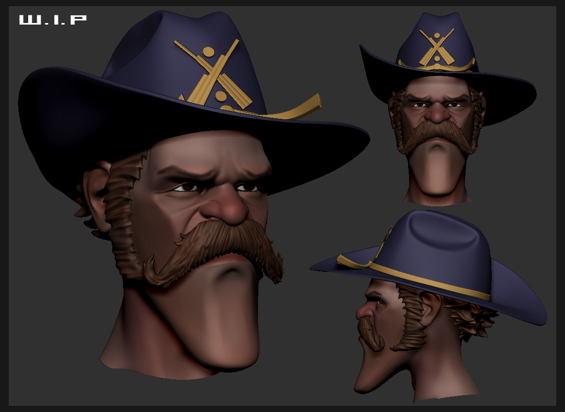 Brian Lawver 3ds max photoshop Zbrush mental ray Render musketeer