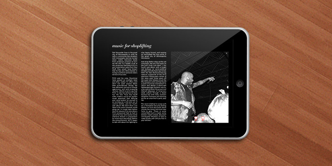 iPad magazine online p.o.s black red
