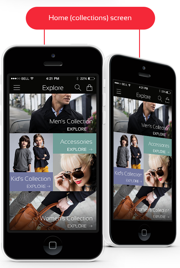 ios7 app mobile shop app design