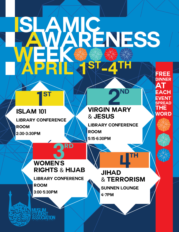 islam islamic awareness week flyer poster MSA Muslim Student Association