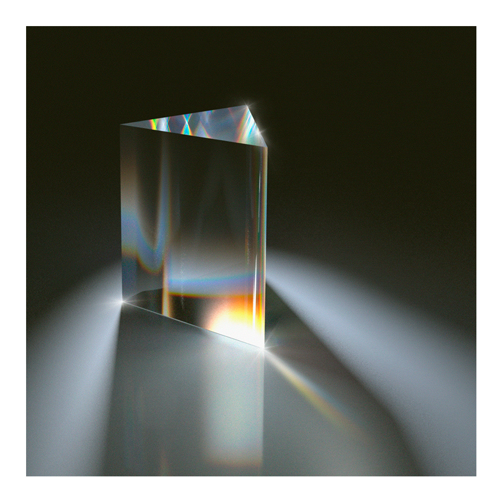 3D Render music light poster design ILLUSTRATION  crystal caustics