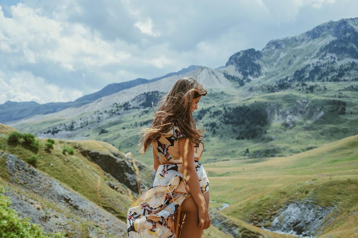 Woman Power world earth planet mountain outdoors colorful