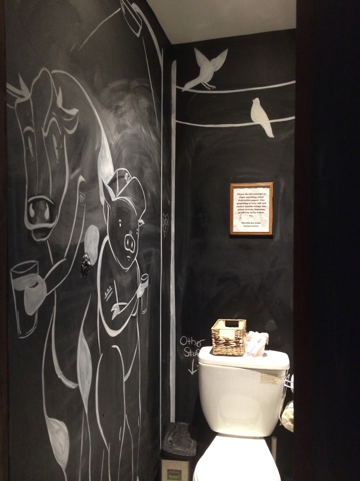 bathroom art bar animal acrylic chalboard type