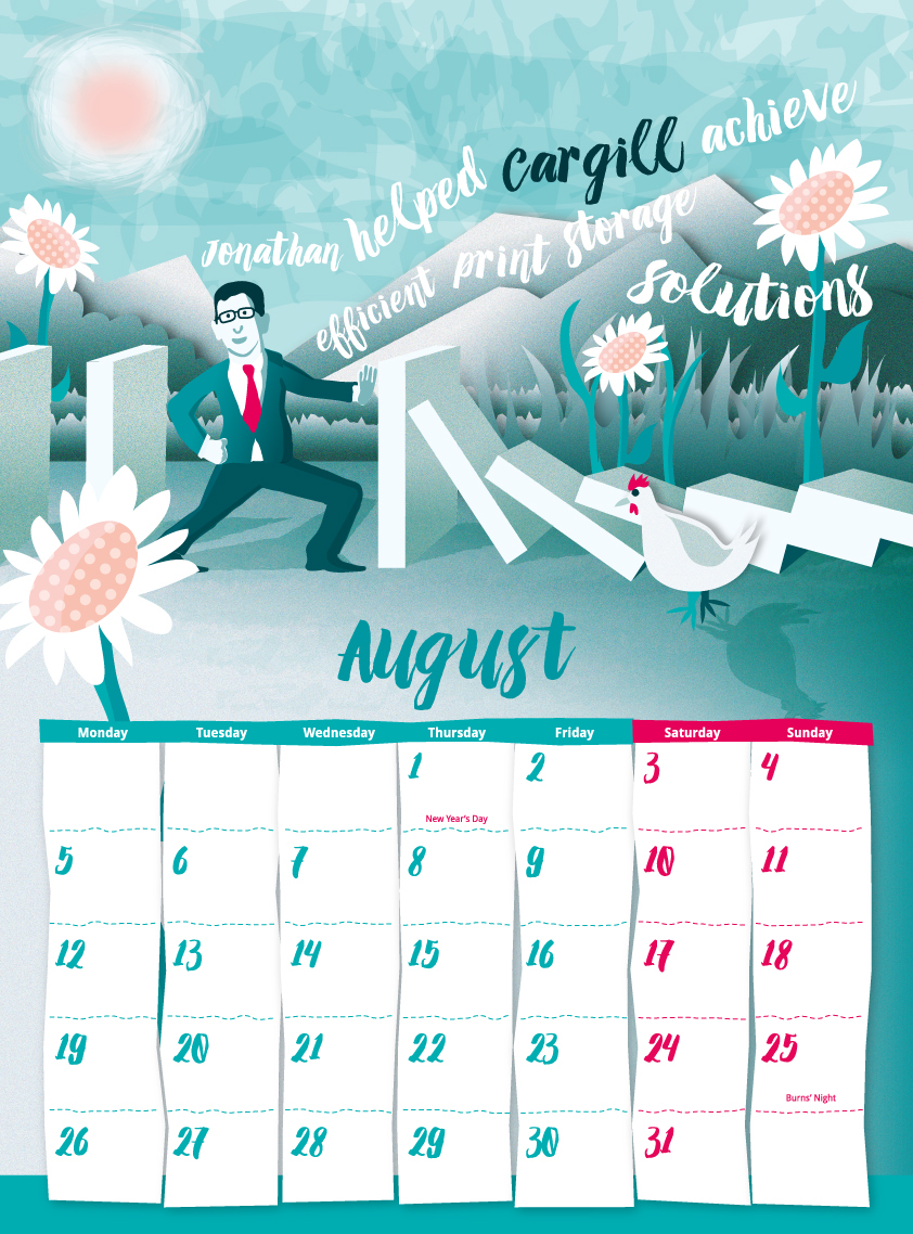Textured Illustration calendar vector art tonal colours print design  graphic design  illustrated vector design illustrated calendar calendar idea print illustration