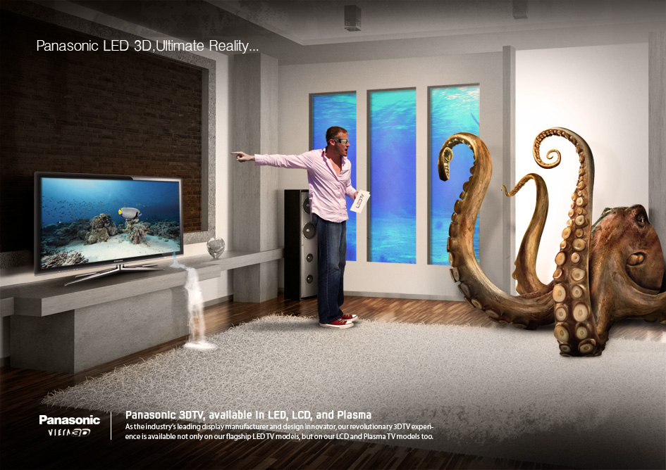 panasonic 3D 3dtv led lcd plasma master visual poster visual tv