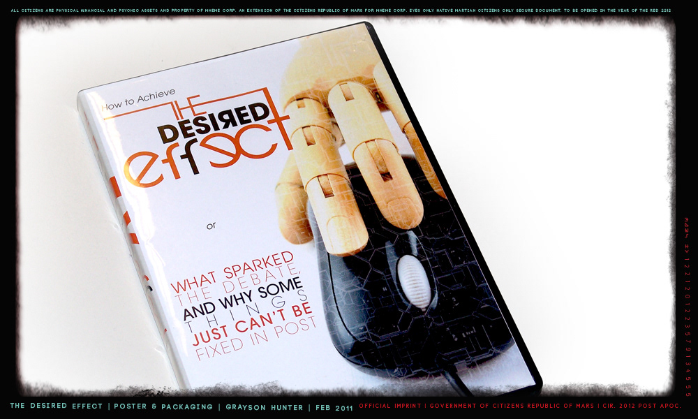 desired effect  grayson hunter Cinema  film  Packaging  DVD  posters  logo  special effects  choice  student film senior project
