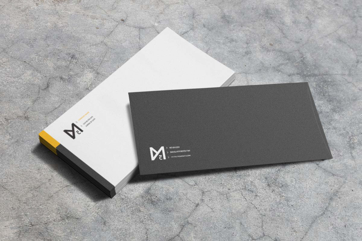 abstract business card clean Corporate Identity elegant envelope folder geometric identity letterhead modern paper presentation print