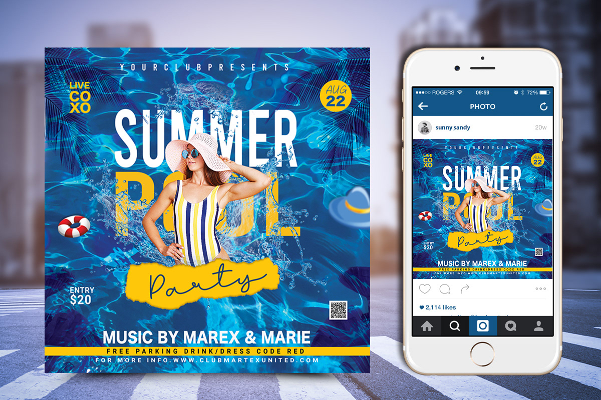 light mix music Nightlife Nikolaev Pool pool party summer pool party flyer