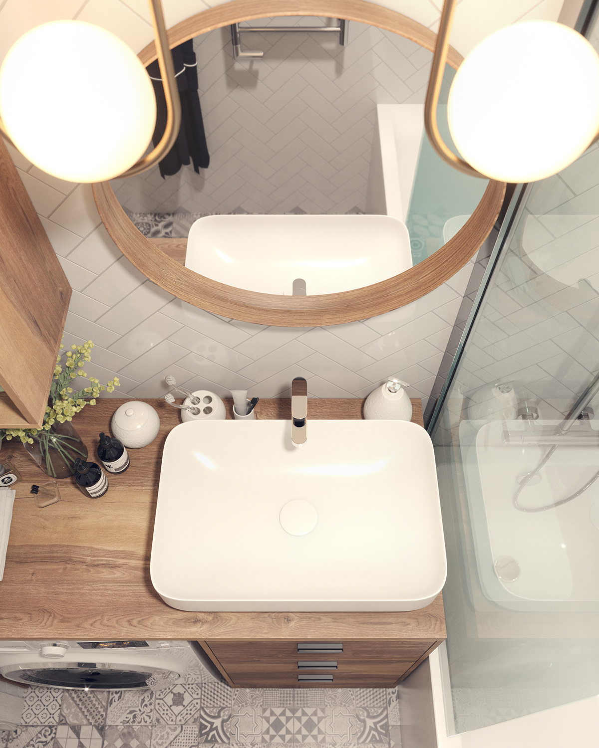 3D 3ds max bathroom CGI corona render  design Interior photoshop Render