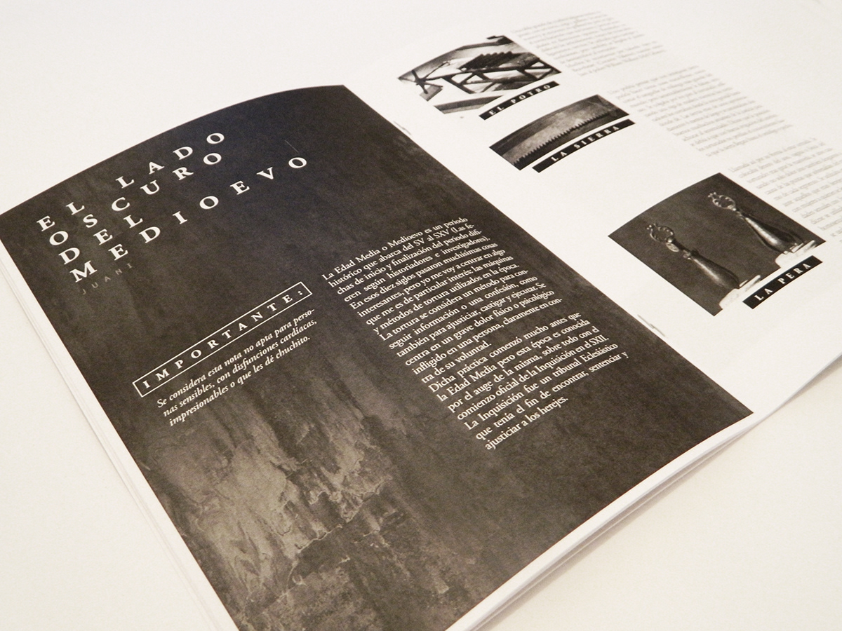 fanzine magazine medieval Sword revista diseño revista black & white b&w publication