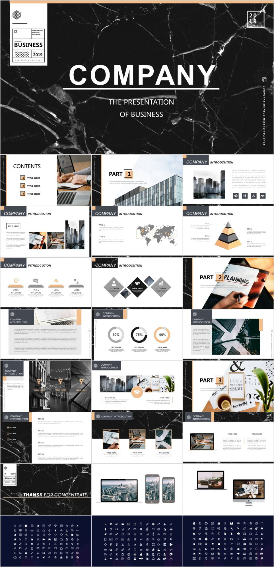 powerpoint template PPT pptx design download company report business