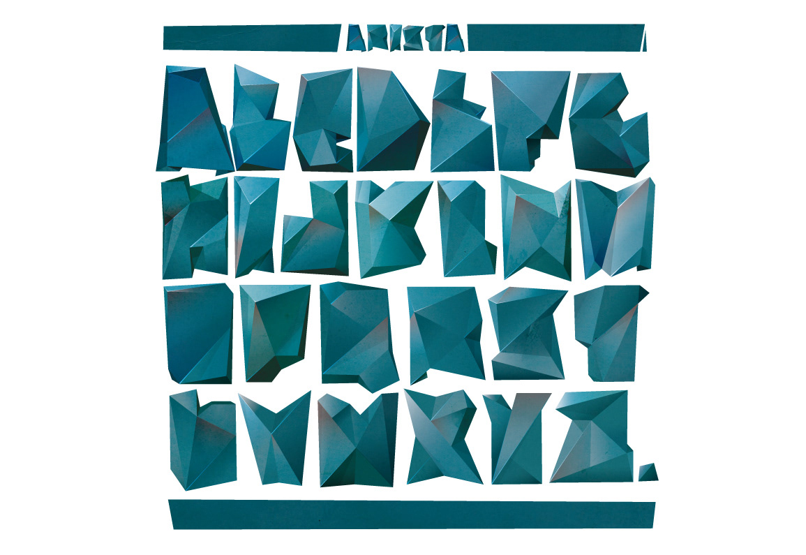 monfa tipografia type tipo arista AZUL blue Illustrator Costa Rica arteria