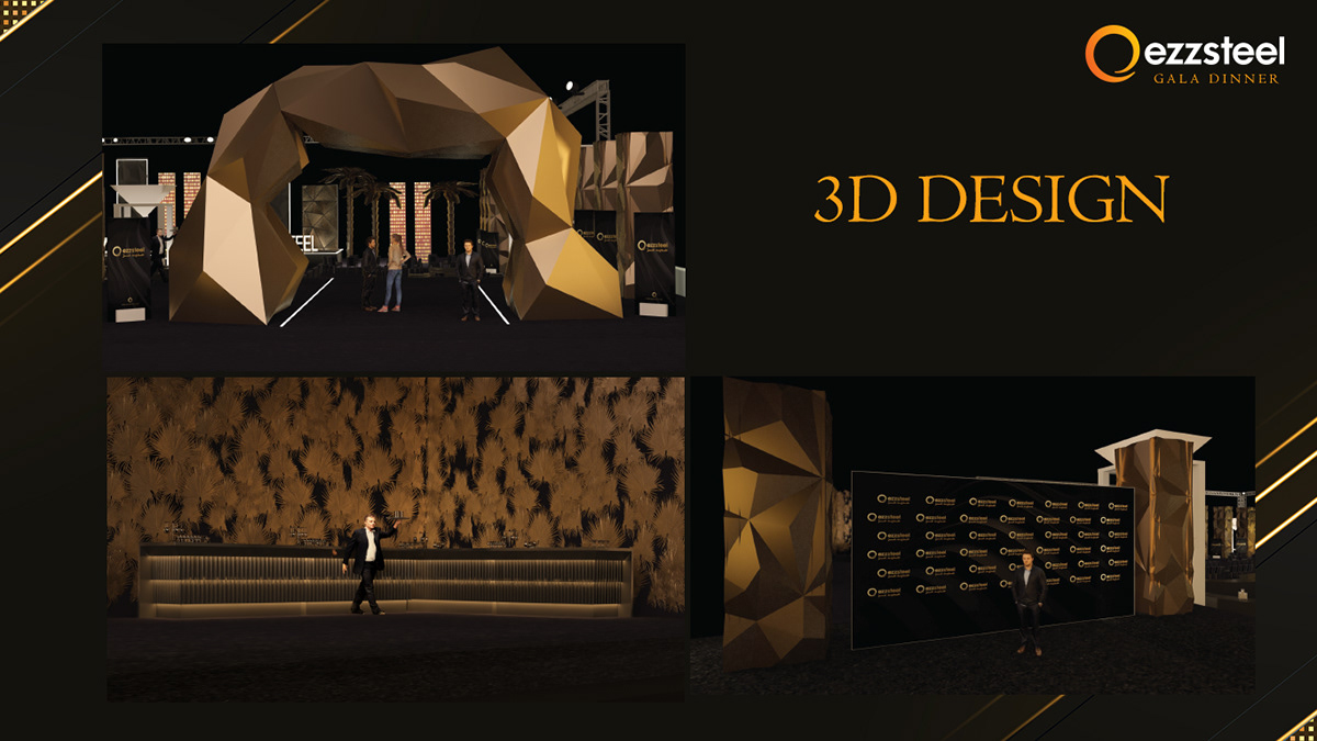 design Events Event Design 3D egypt Galadinner 5pillars dinner prodaction Ezzsteel