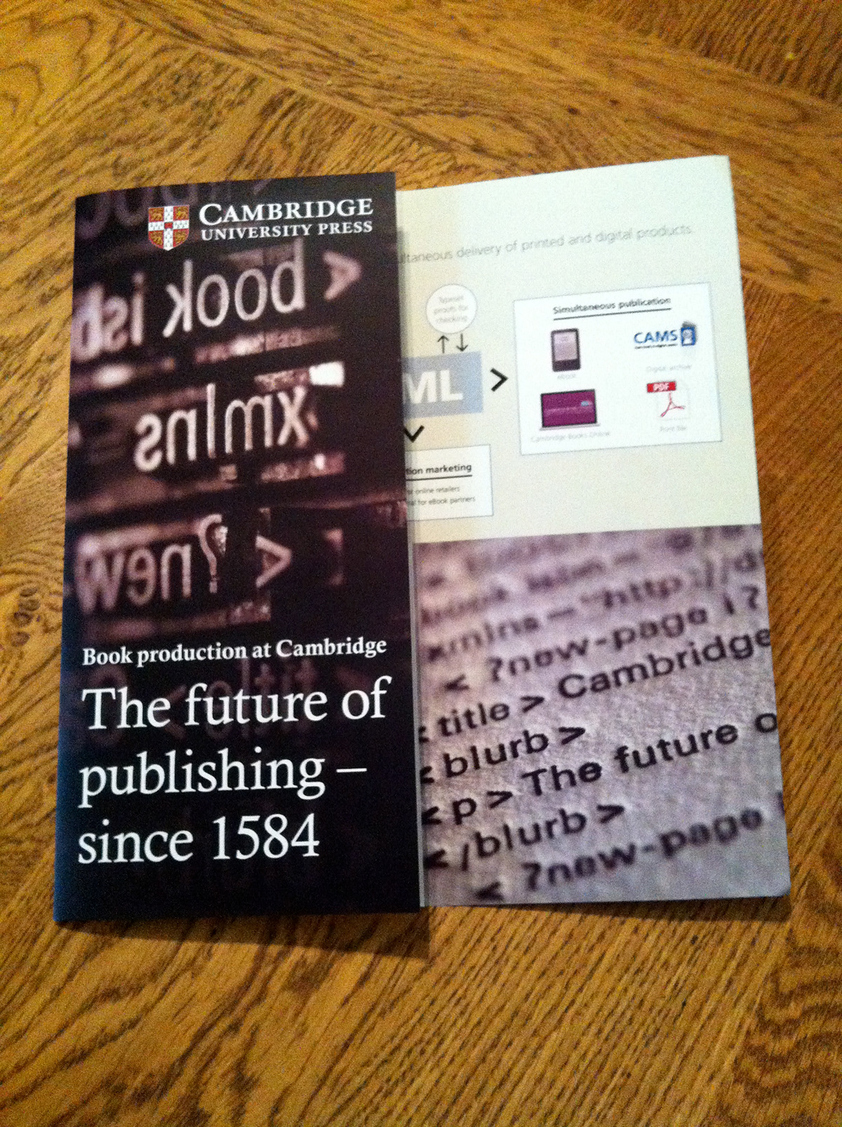 cambridge  letterpress xml design University press
