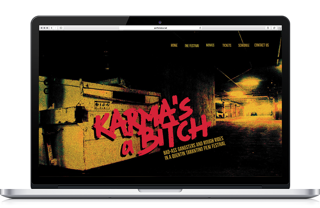 Adobe Portfolio Quentin Tarantino film festival visual system Website