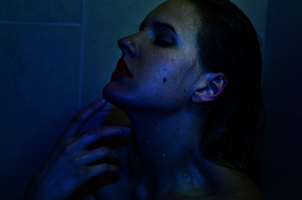 wet water beauty makeup model denver Colorado art wet hair lips