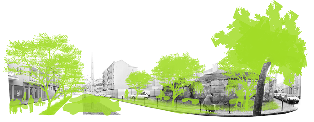Urban Park green design public space revitalization Aveiro urbanism  