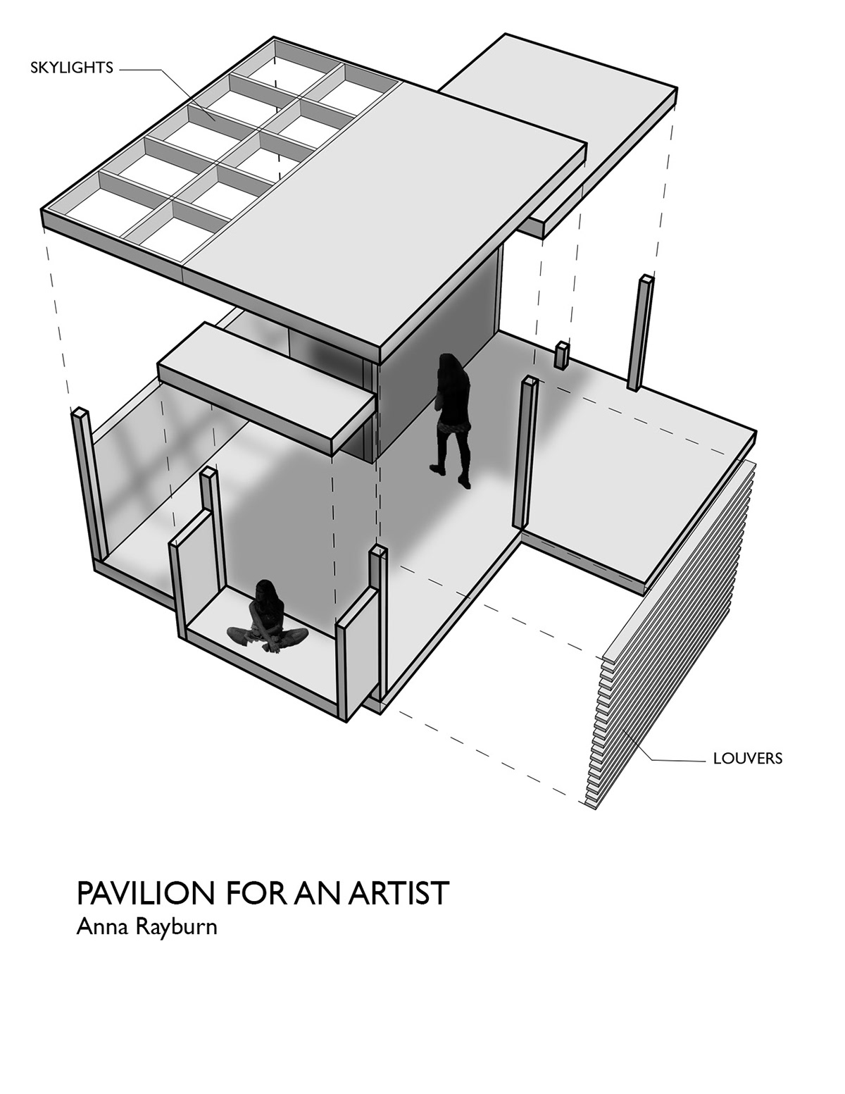 pavilion studio art studio architecture passive solar skylights gallery artist