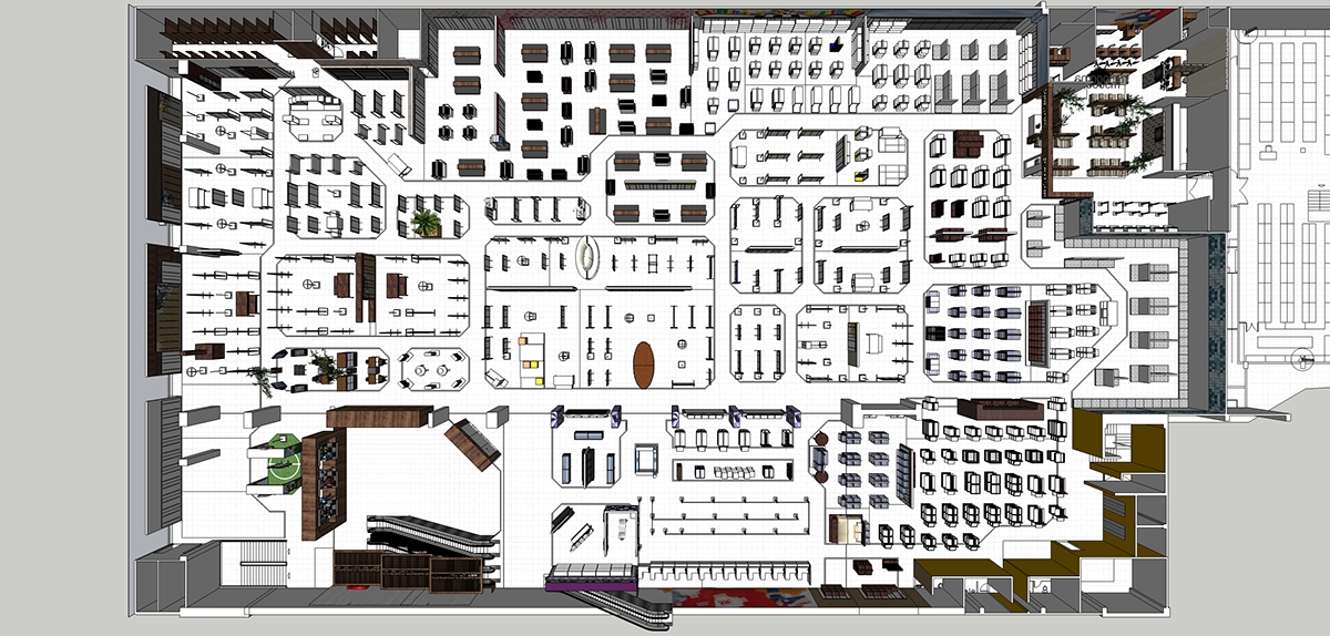 Retail design Visual Merchandising Arcchitecture 3D 3d modeling SketchUP