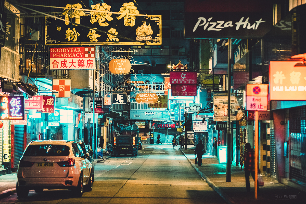 hongkong 香港 Street night city life cityscape