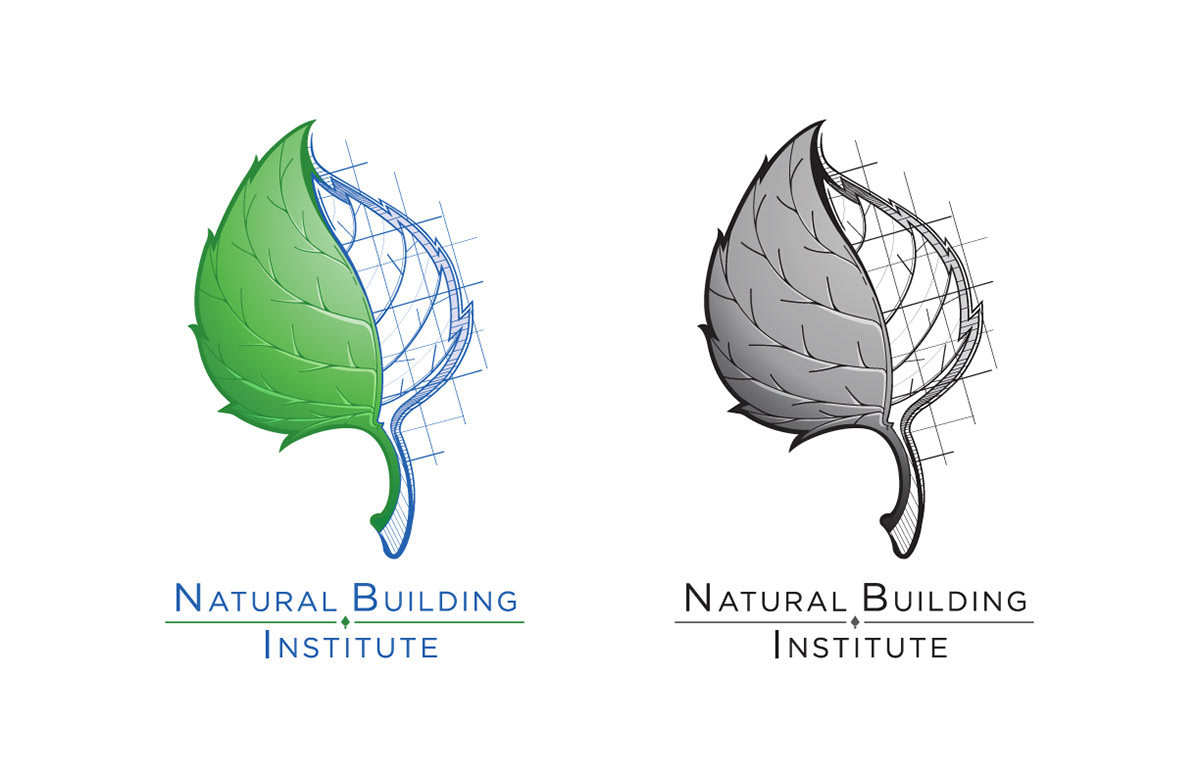 leaf Nature Logo Design aspen leaf blue print