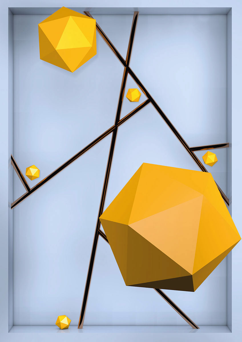 3D poster plakat icosahedron ikosaeder animation  3d design