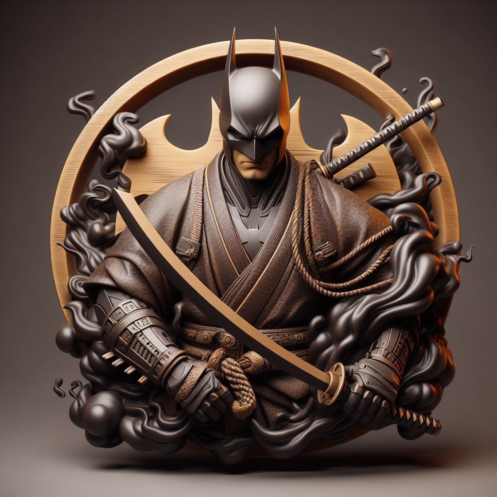 batman SuperHero comics Character design  Graphic Designer design ninja art 3D Render