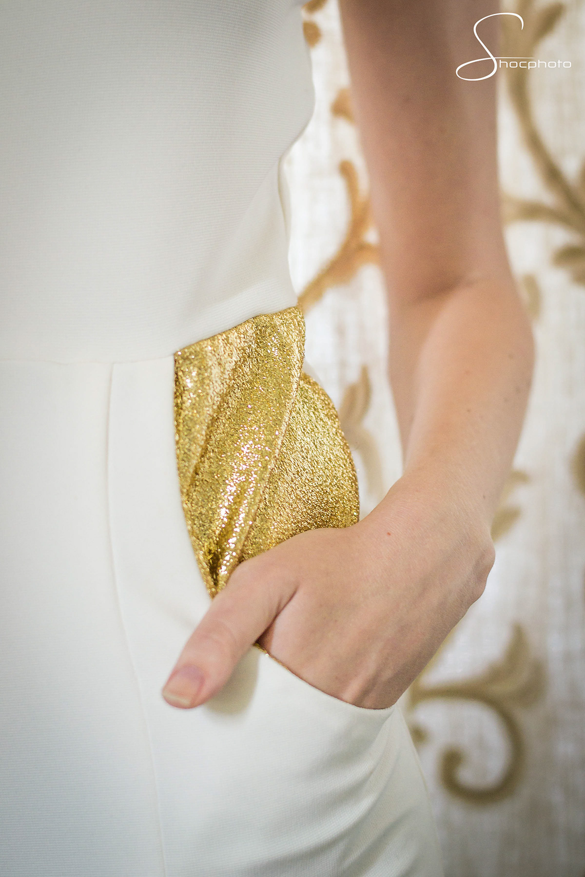 SCAD lacoste france design shocphoto designer dresses Glitter jumpsuit yellow White gold