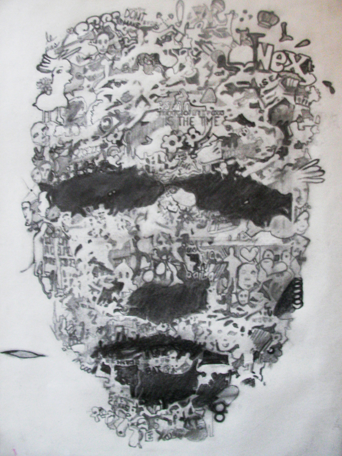 abstract human drawings masks