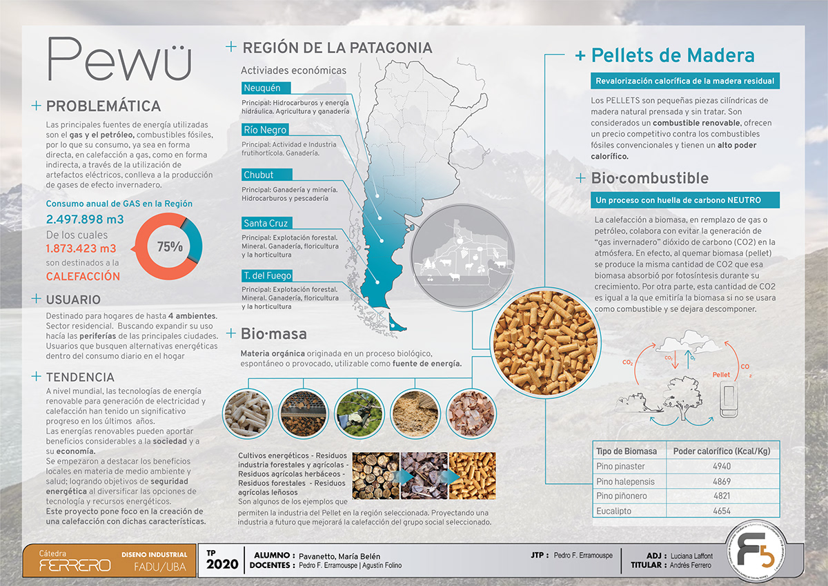 argentina biomasa diseño industrial ecologia economía regional patagonia Pellets sustentable