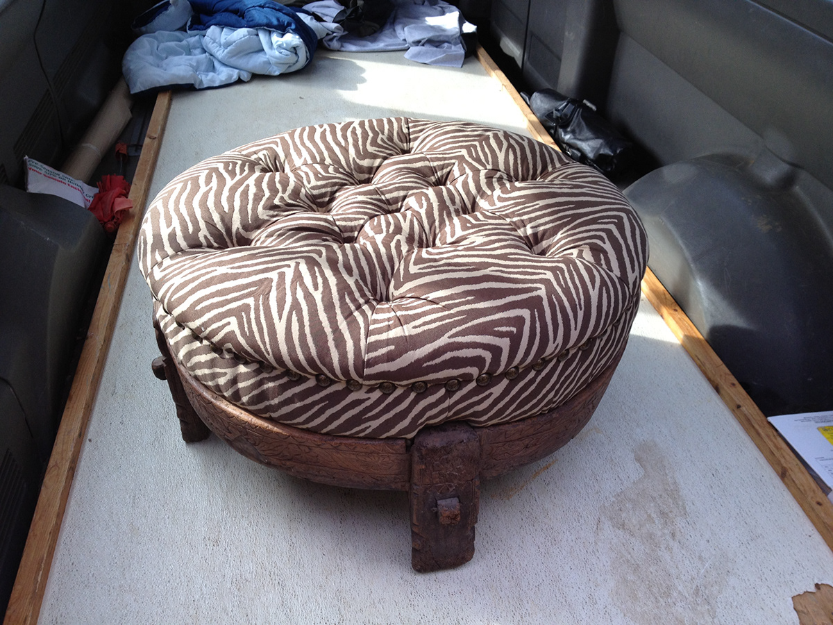 ottoman upholstered Custom  furniture