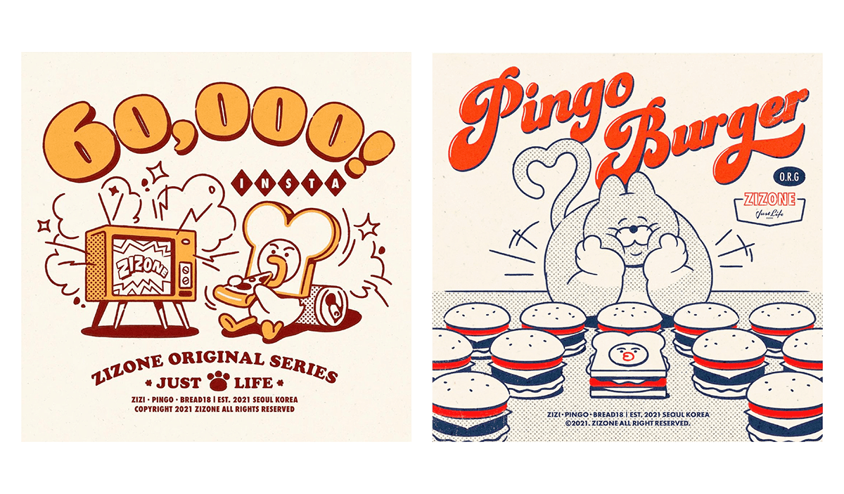 bread18 cartoon Cat characterbranding characterdesign pingo Retro zizone