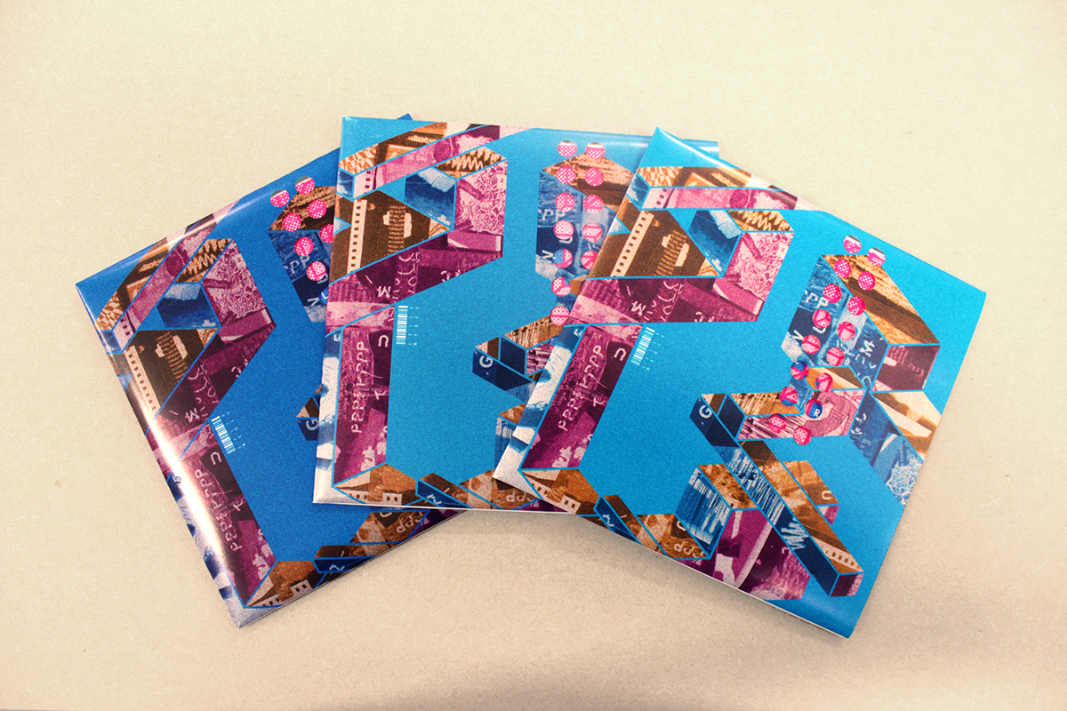 geometric CMYK Self Promotion album art 7 inch sleeve collage D&AD Peter Saville vinyl book