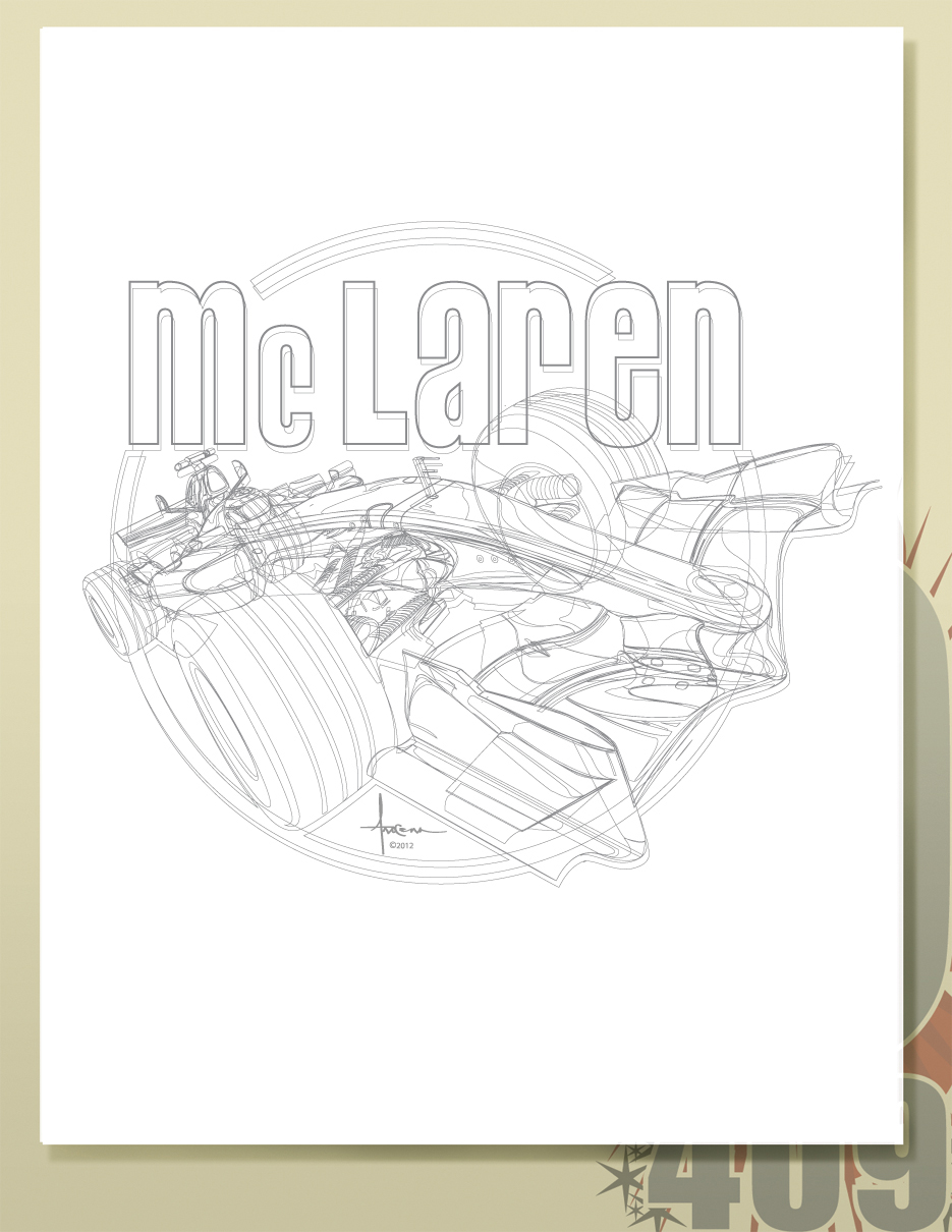 Formula 1  F1  vector  illustrator  orlando arocena olo409 McLaren race car car