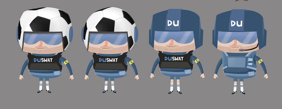 Adobe Portfolio Character animation  Spot commercial soccer football la liga dubai 3D