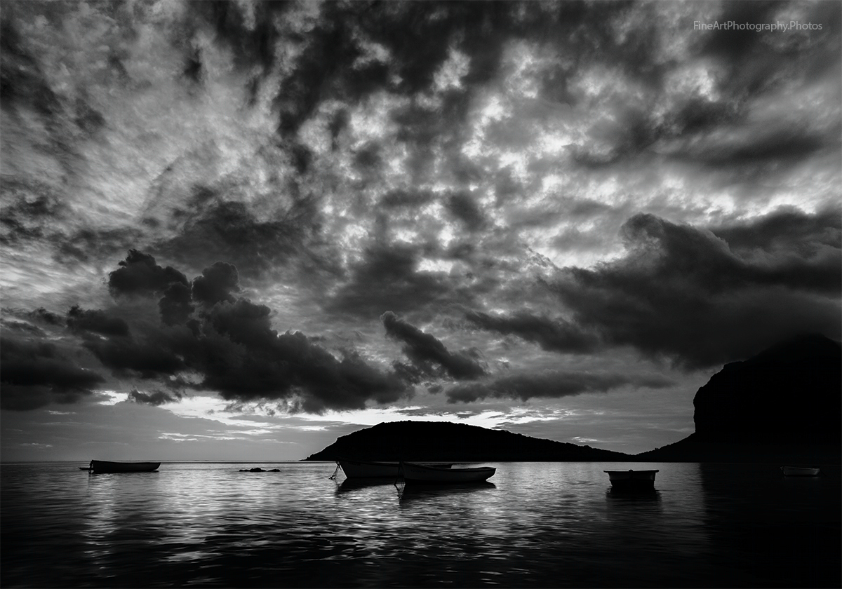 mauritius seascapes landscapes Monochromes black and white sunsets Evening Tropical photos