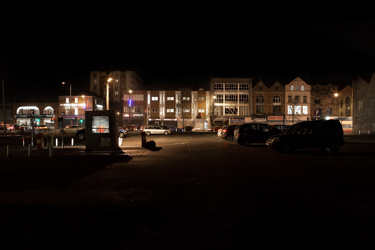 parking booth car park night Landscape